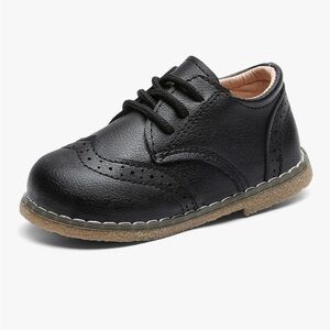 Elegant Black Kids Dress Shoes